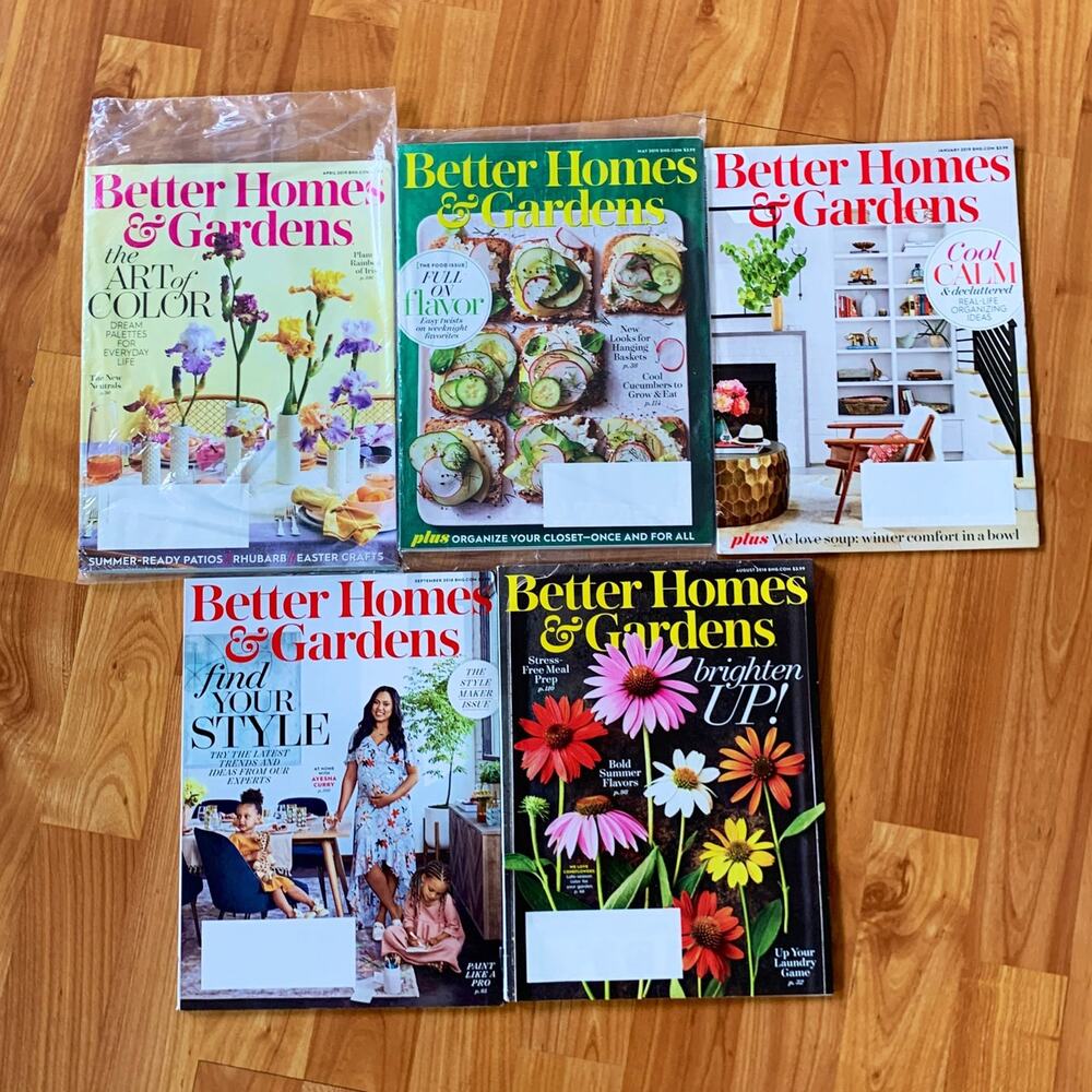 Bundle of 5‎ Better Homes & Gardens Magaz